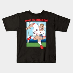 Show off your unique sense of humor and support the Red & Whites in style with our exclusive, funny, and original handmade rugby designs. Kids T-Shirt